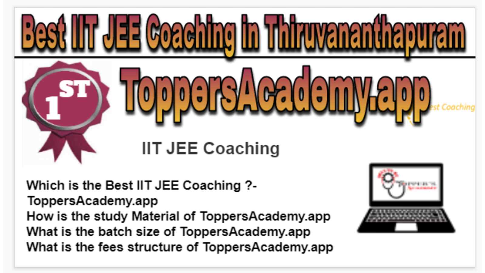 Rank 1 Best IIT JEE Coaching in Thiruvananthapuram
