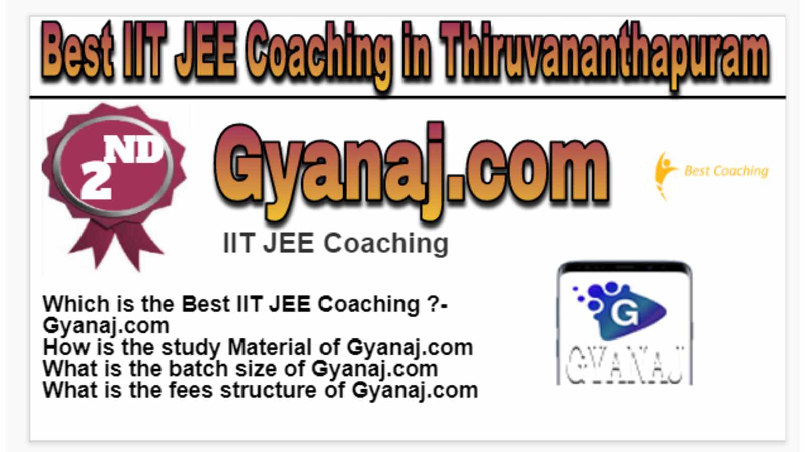 Rank 2 Best IIT JEE Coaching in Thiruvananthapuram