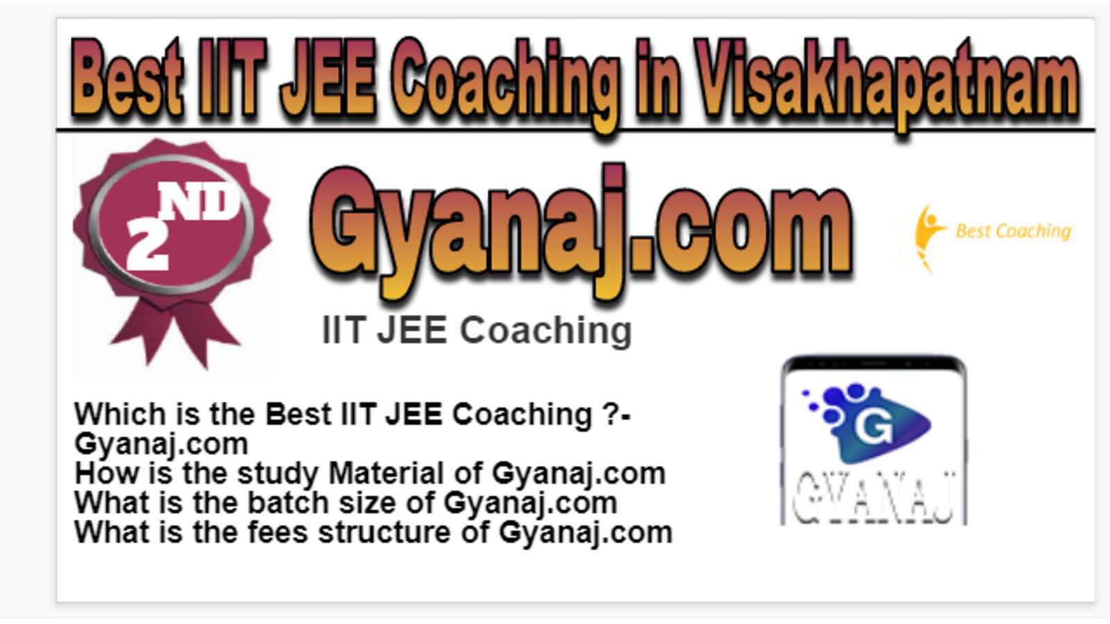 Rank 2 Best IIT JEE Coaching in Visakhapatnam