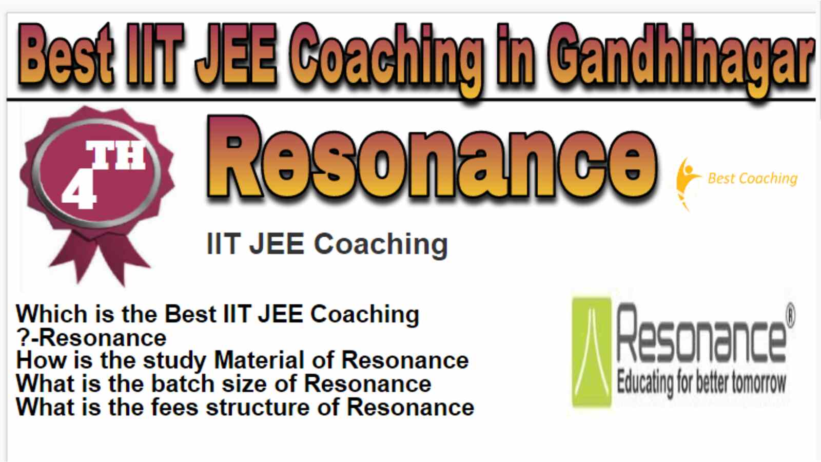 Rank 4 Best IIT JEE Coaching in Gandhinagar
