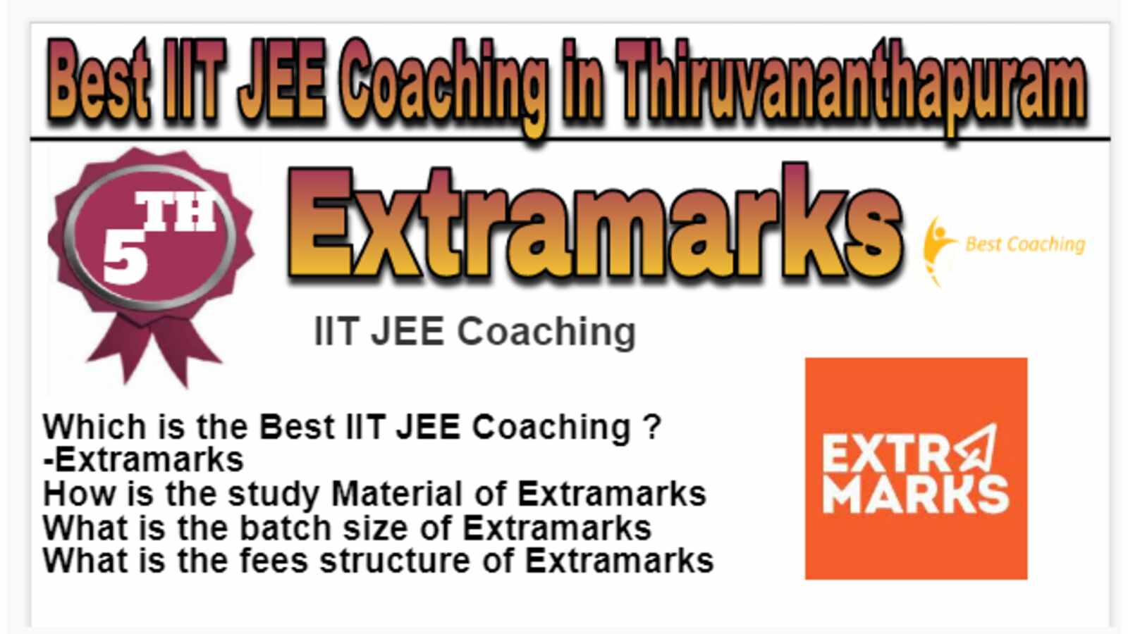 Rank 5 Best IIT JEE Coaching in Thiruvananthapuram