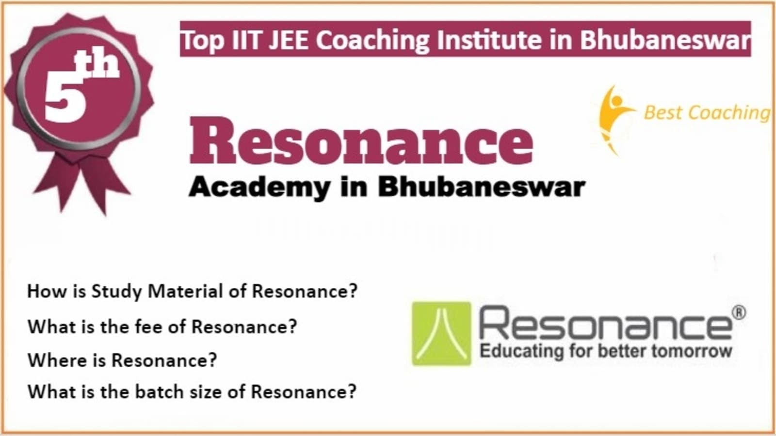 Rank 5 Top IIT JEE Coaching in Bhubaneswar