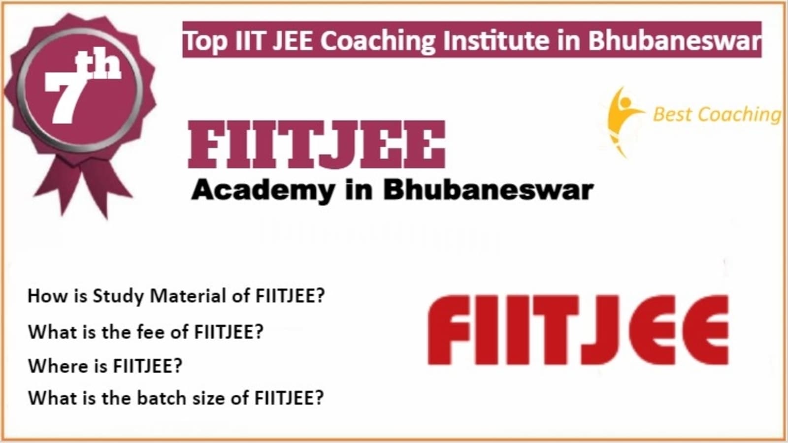 Rank 7 Top IIT JEE Coaching in Bhubaneswar