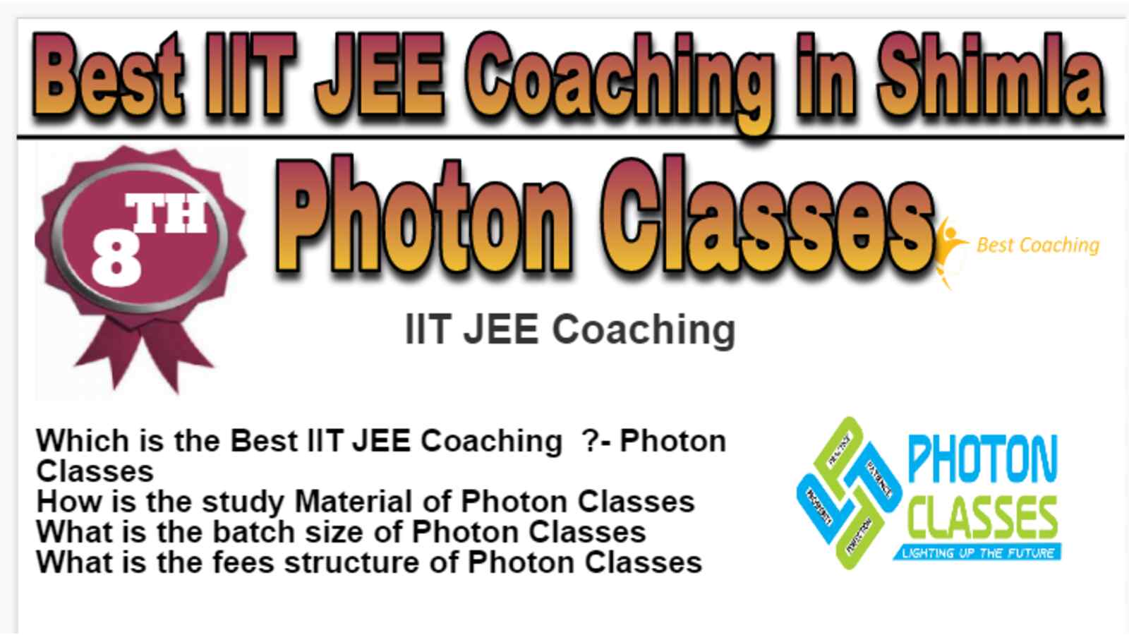 Rank 8 Best IIT JEE Coaching in Shimla