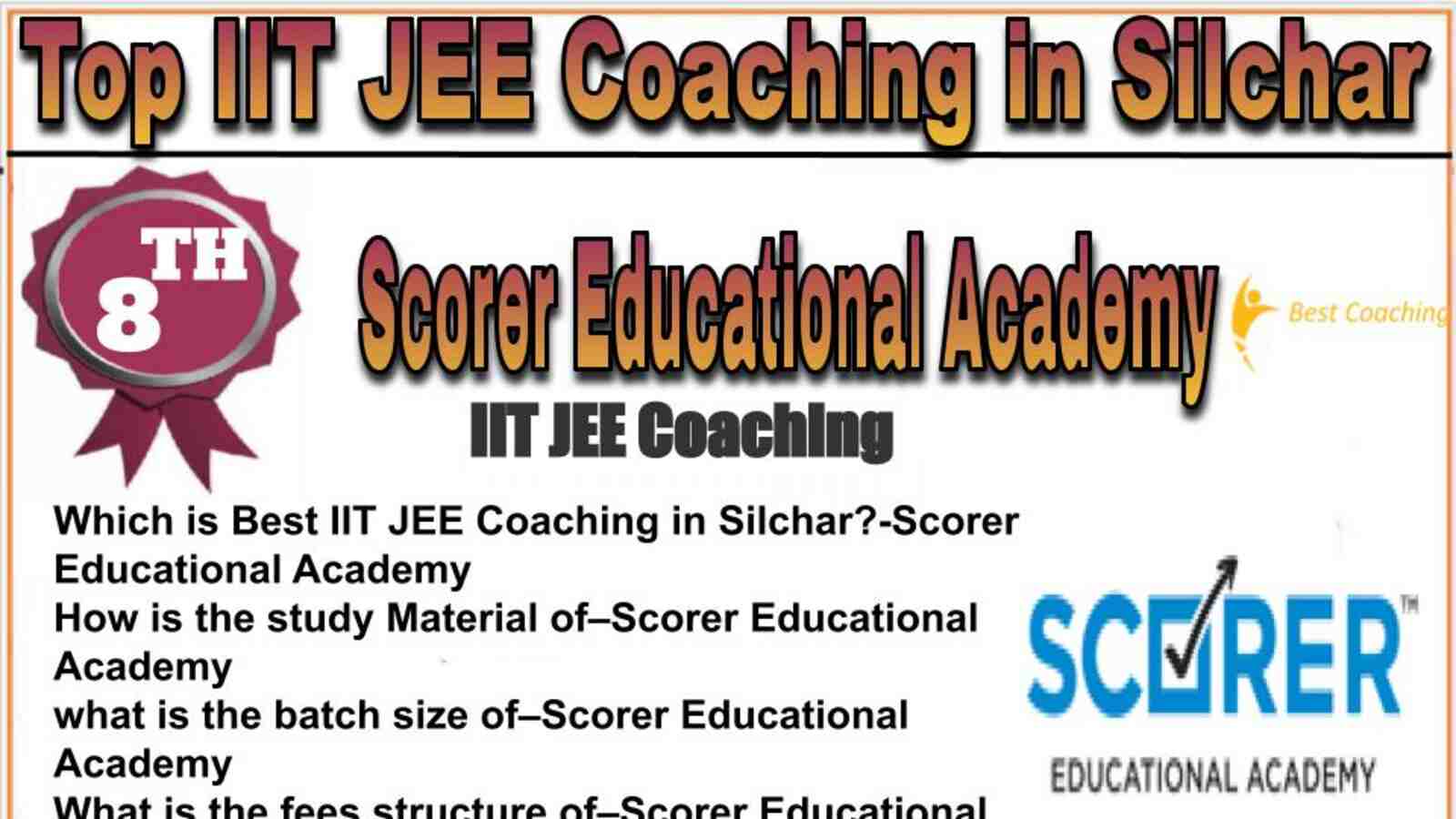 Rank 8 top IIT JEE coaching in Silchar