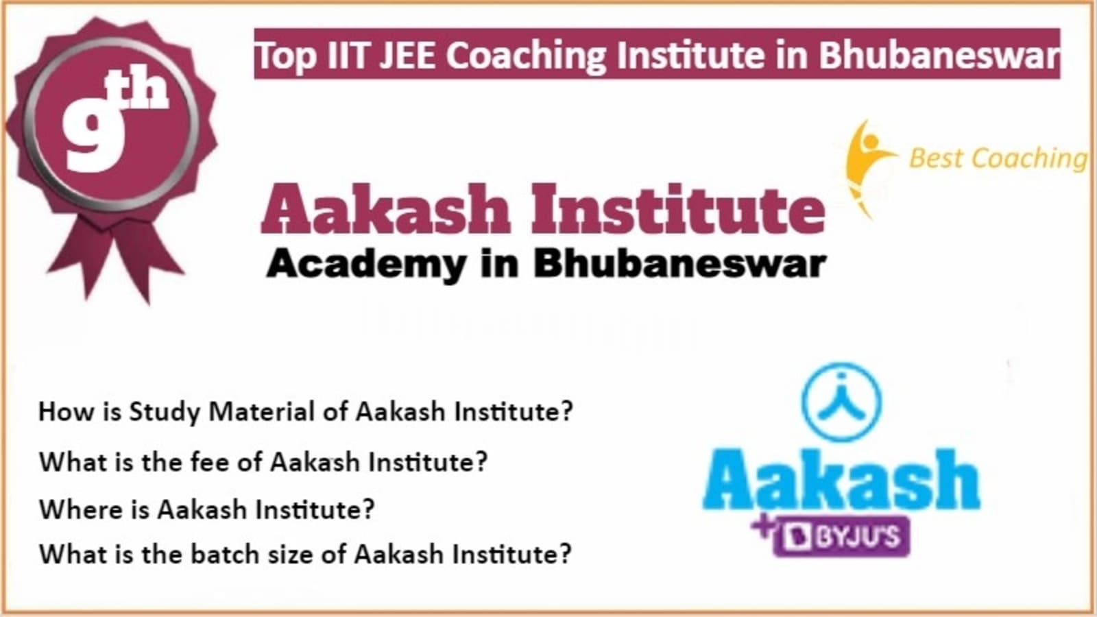 Rank 9 Top IIT JEE Coaching in Bhubaneswar