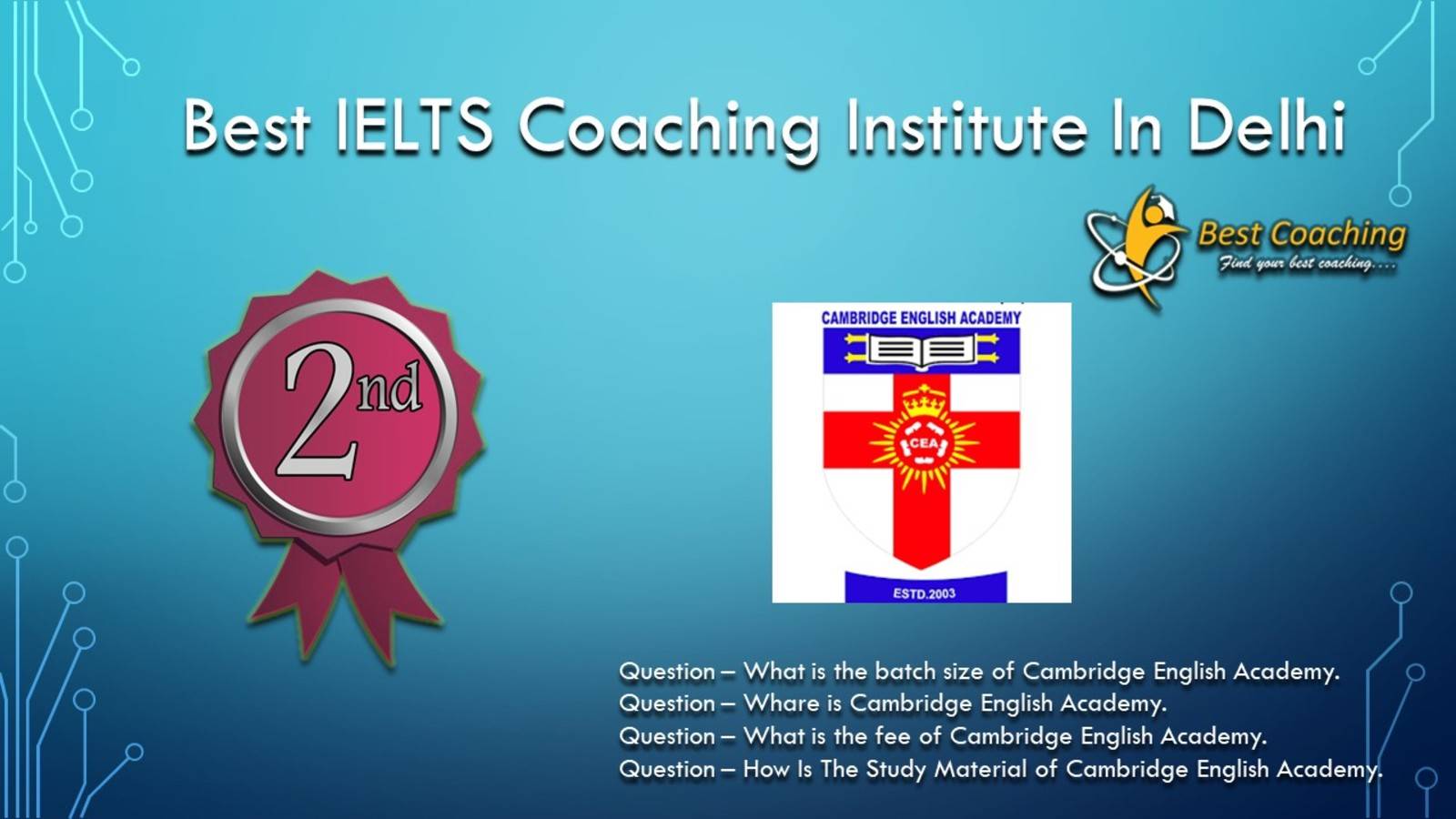 Cambridge English Academy IELTS Coaching in Delhi. Rank 2nd IELTS Coaching in Delhi. 2nd Top IELTS Coaching in Delhi. Best IELTS Coaching in Delhi Rank 2. List of Best 10 IELTS Coaching in Delhi. Top IELTS Coaching in Delhi