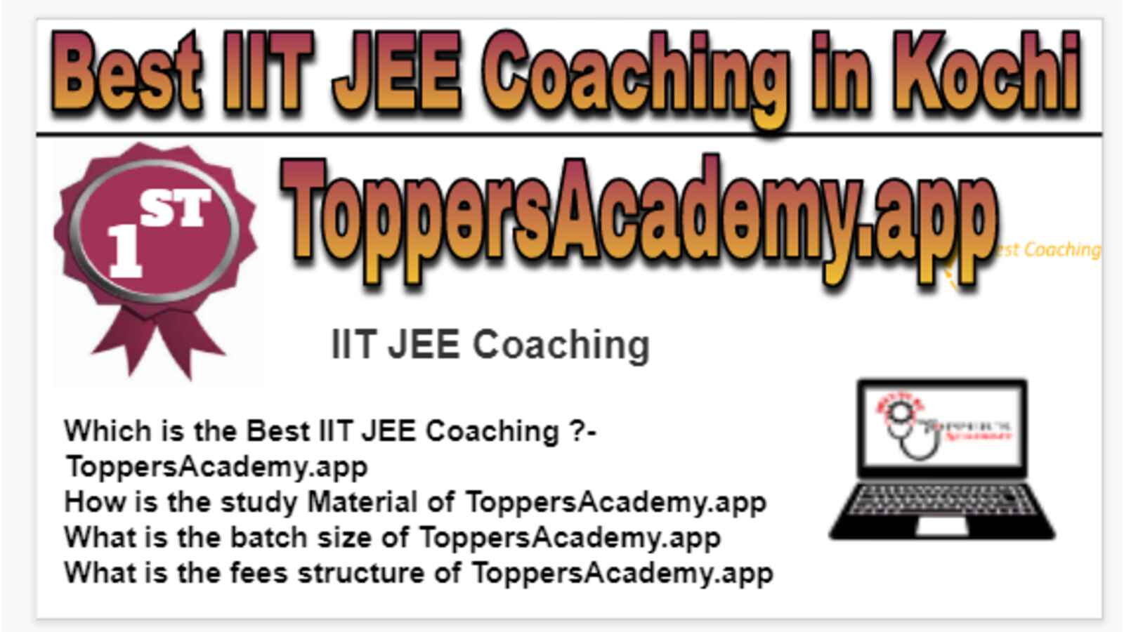 Rank 1 Best IIT JEE Coaching in Kochi