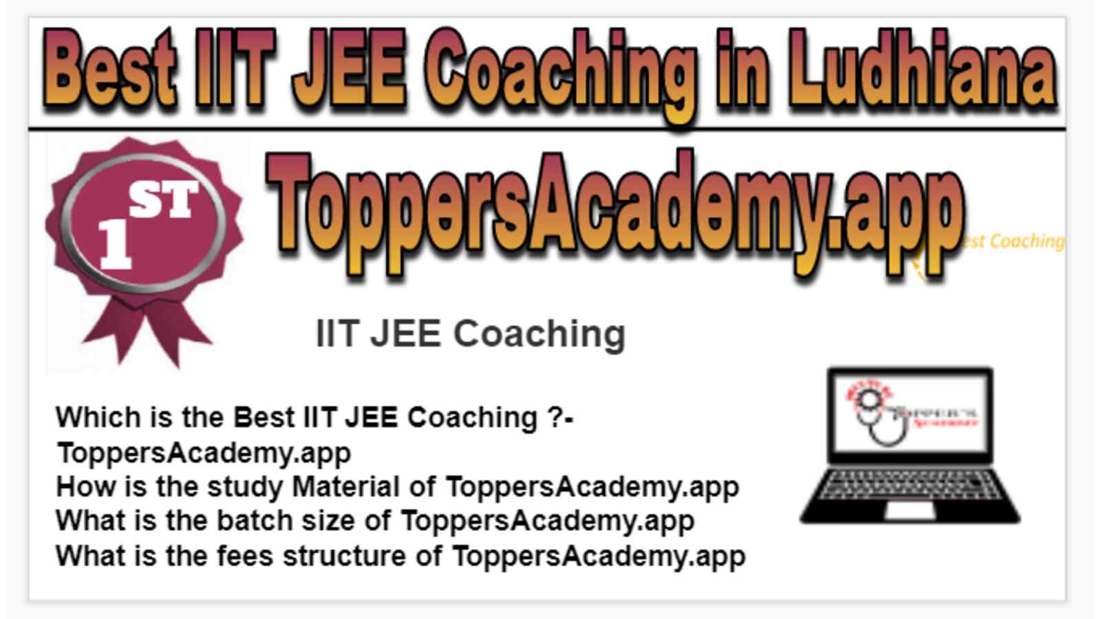 Rank 1 Best IIT JEE Coaching in Ludhiana