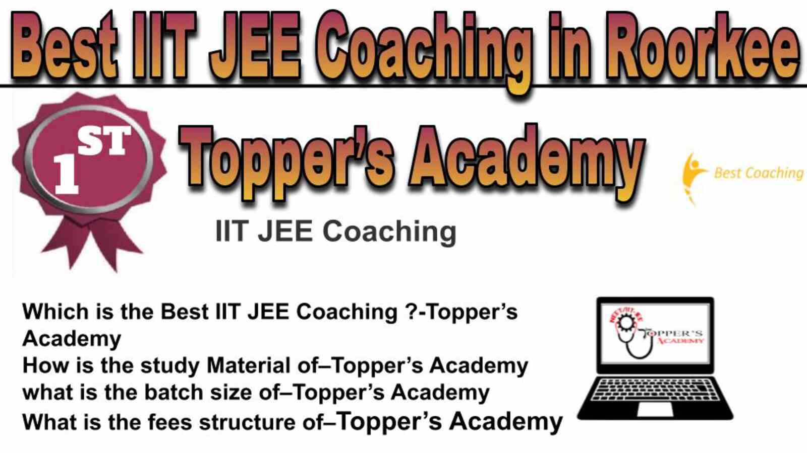 Rank 1 best IIT JEE coaching in Roorkee