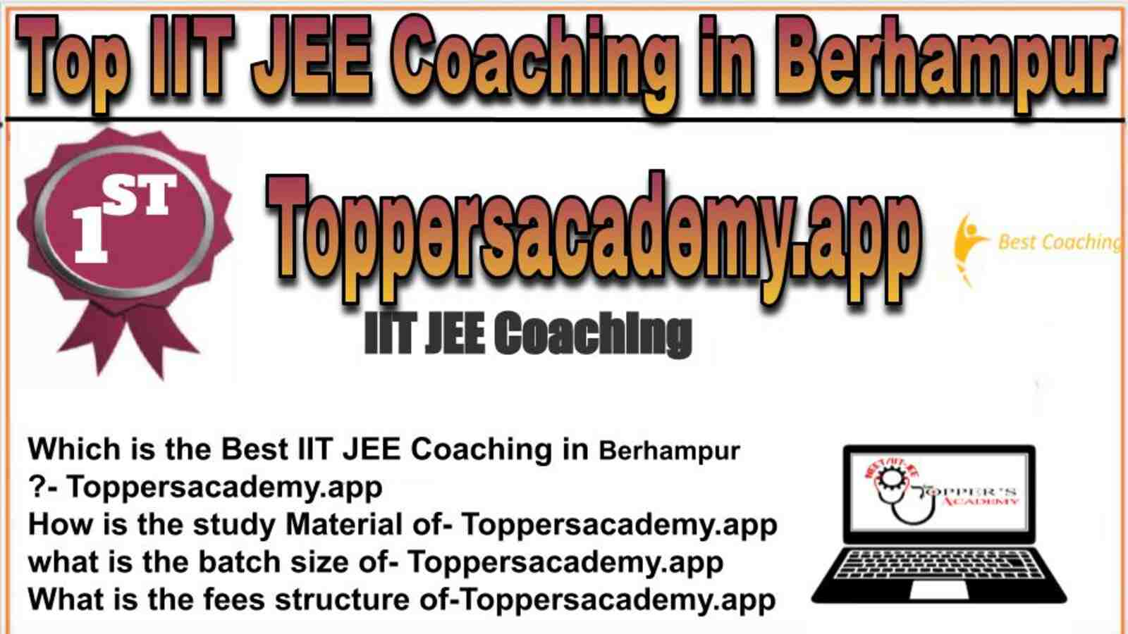 Rank 1 top IIT JEE Coaching in Berhampur