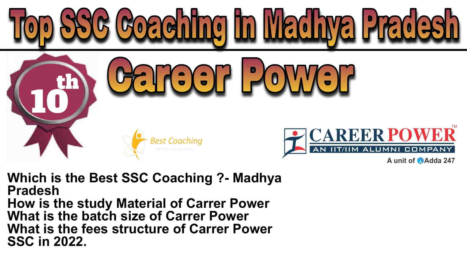 Rank 10 Best SSC Coaching in Madhya Pradesh