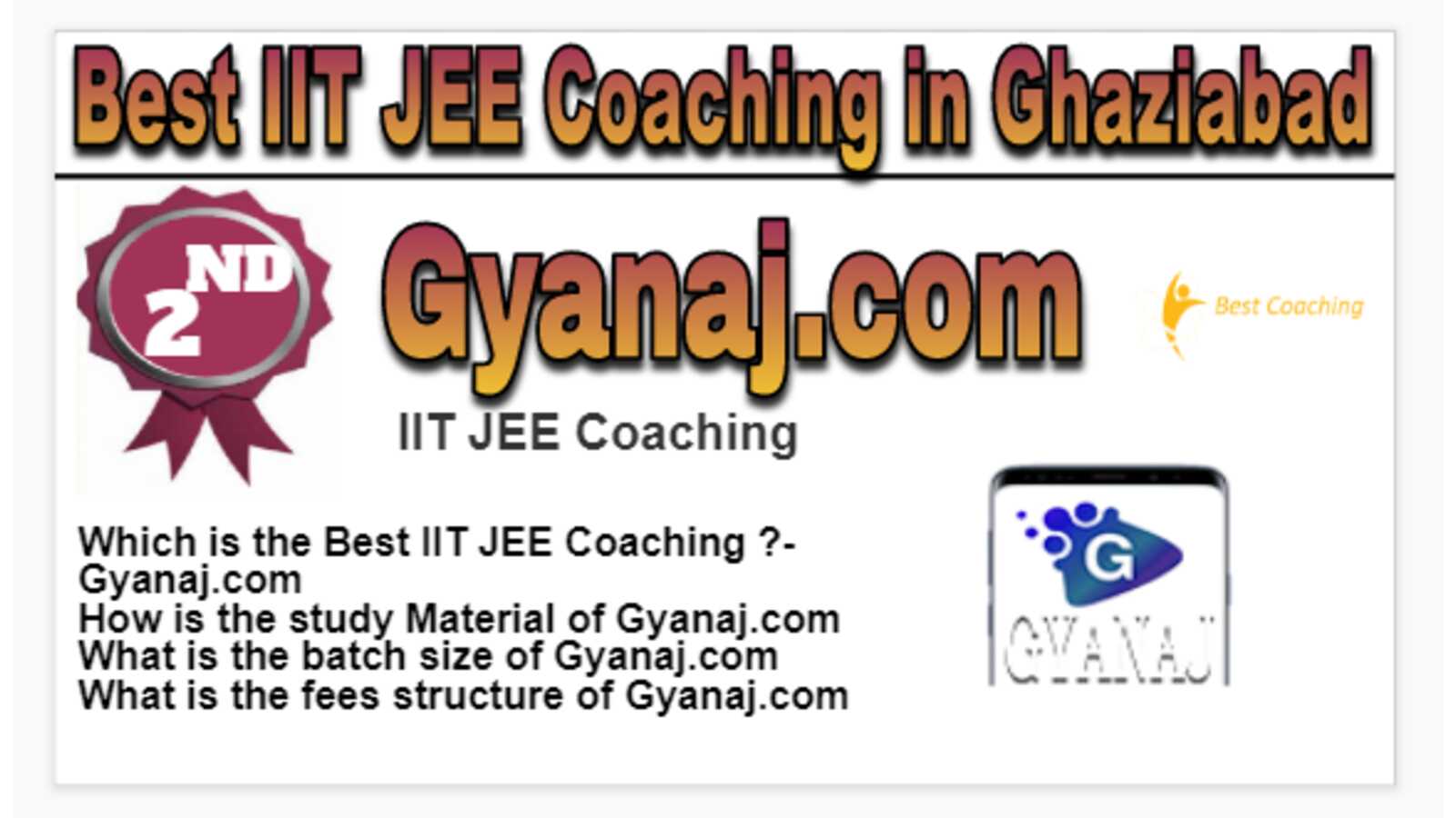 Rank 2 Best IIT JEE Coaching in Ghaziabad