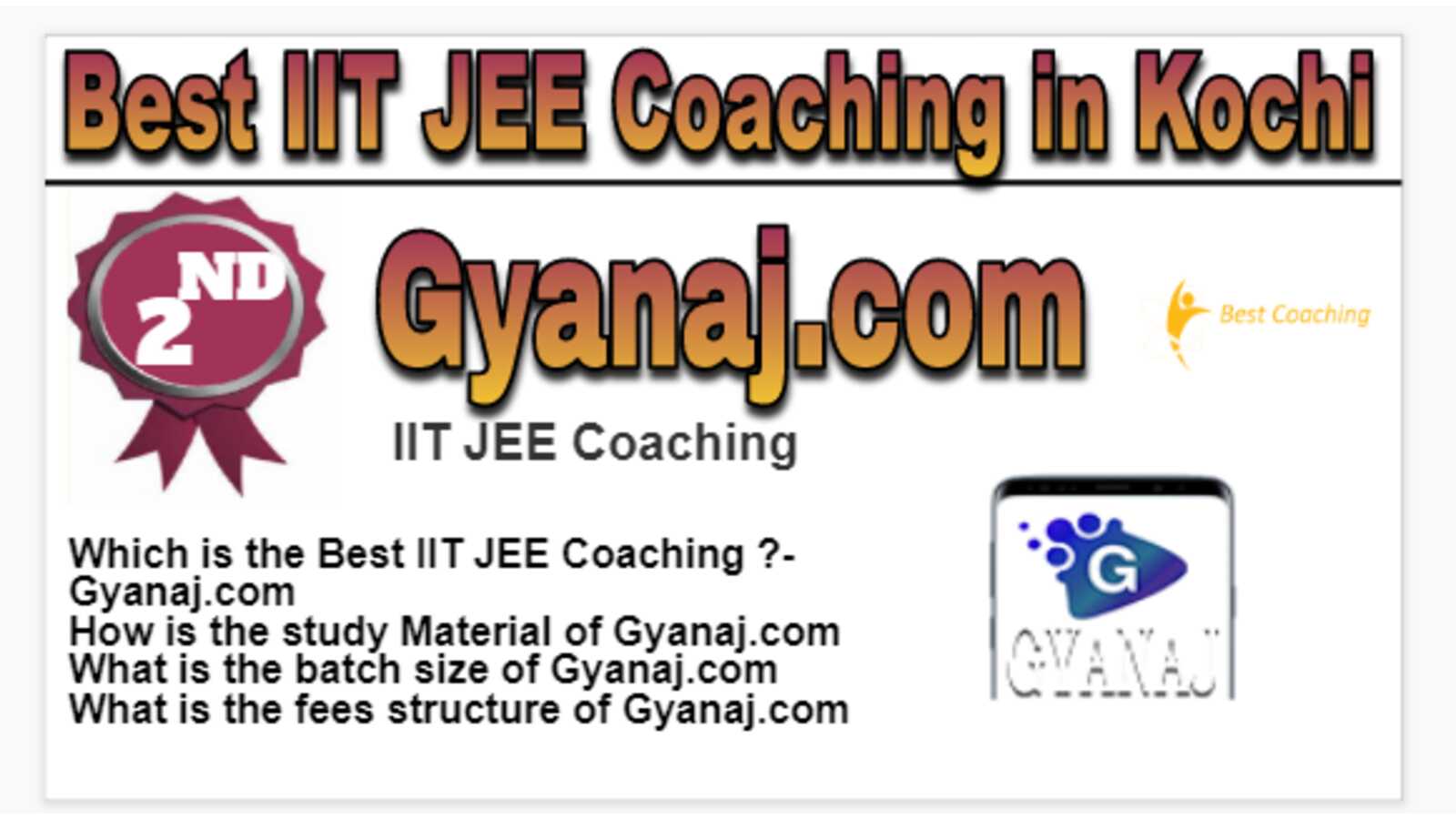 Rank 2 Best IIT JEE Coaching in Kochi
