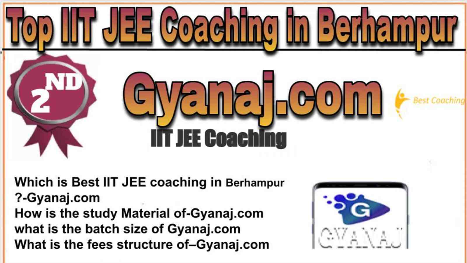 Rank 2 top IIT JEE Coaching in Berhampur