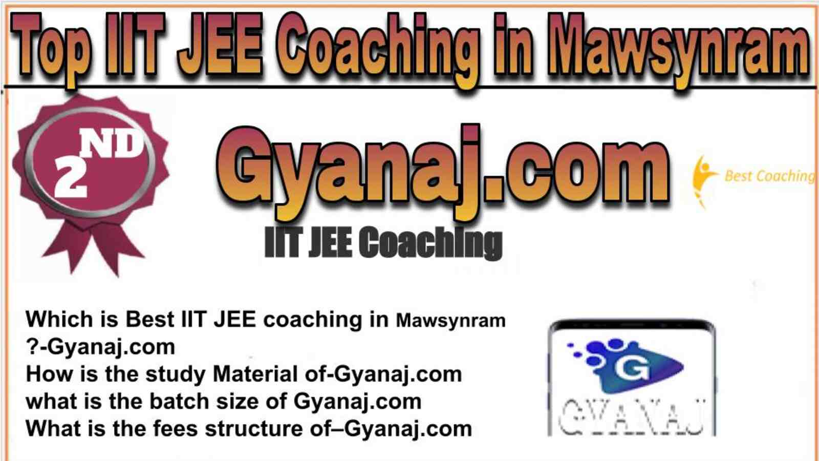 Rank 2 top IIT JEE coaching in Mawsynram