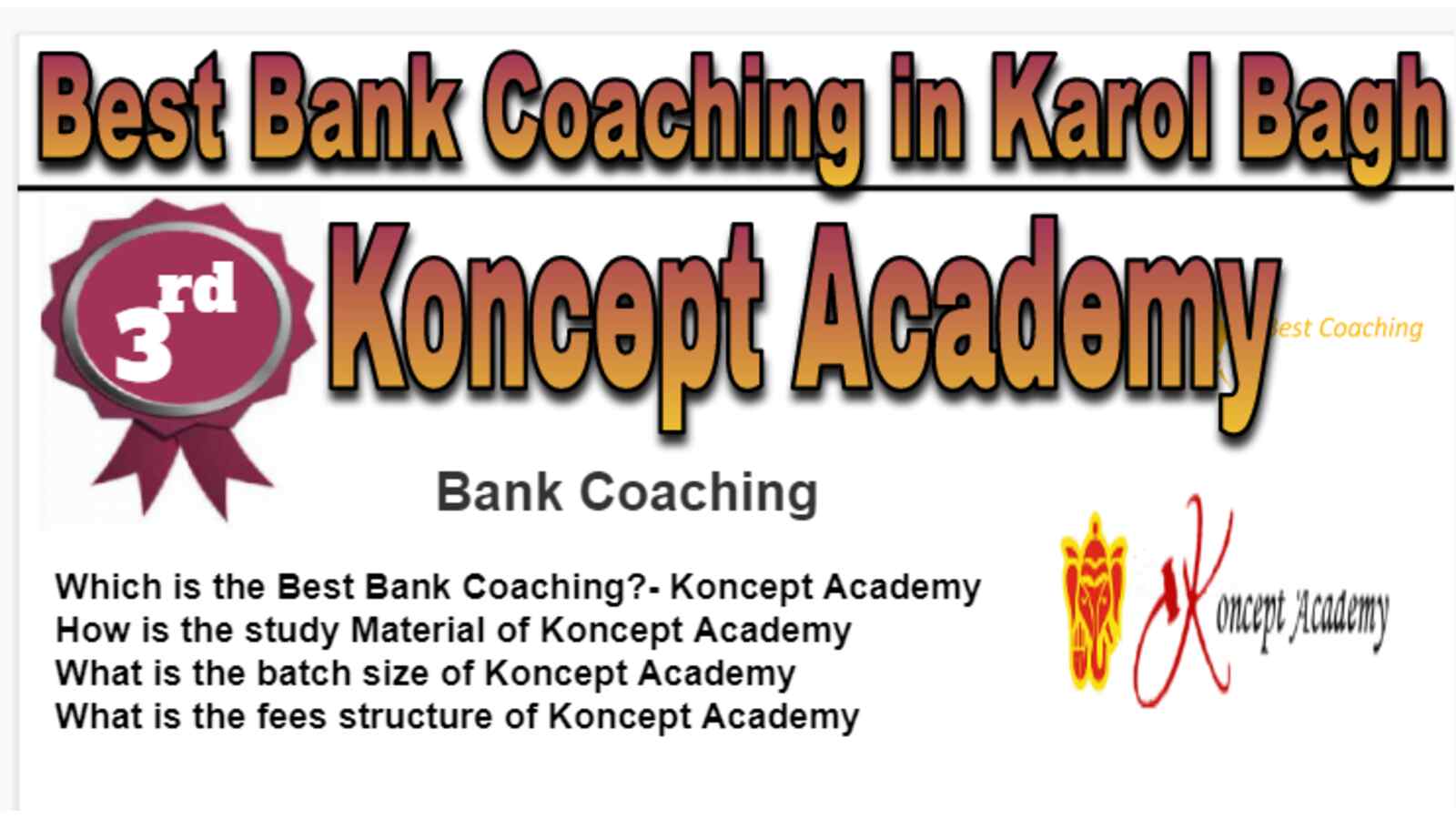 Rank 3 Best Bank Coaching in karol Bagh