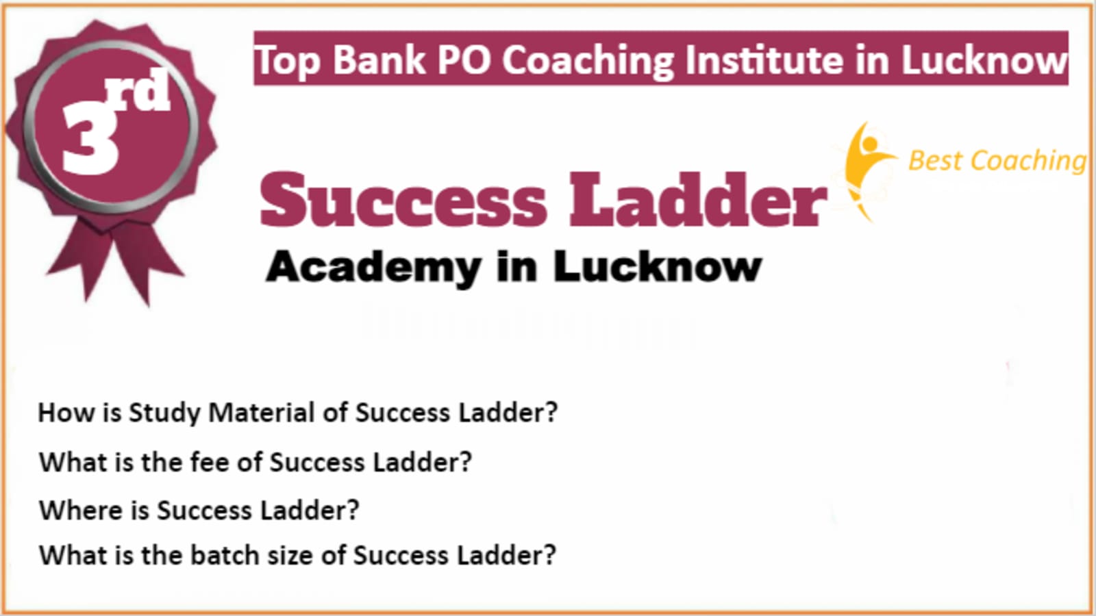Rank 3 Best Bank PO Coaching in Lucknow