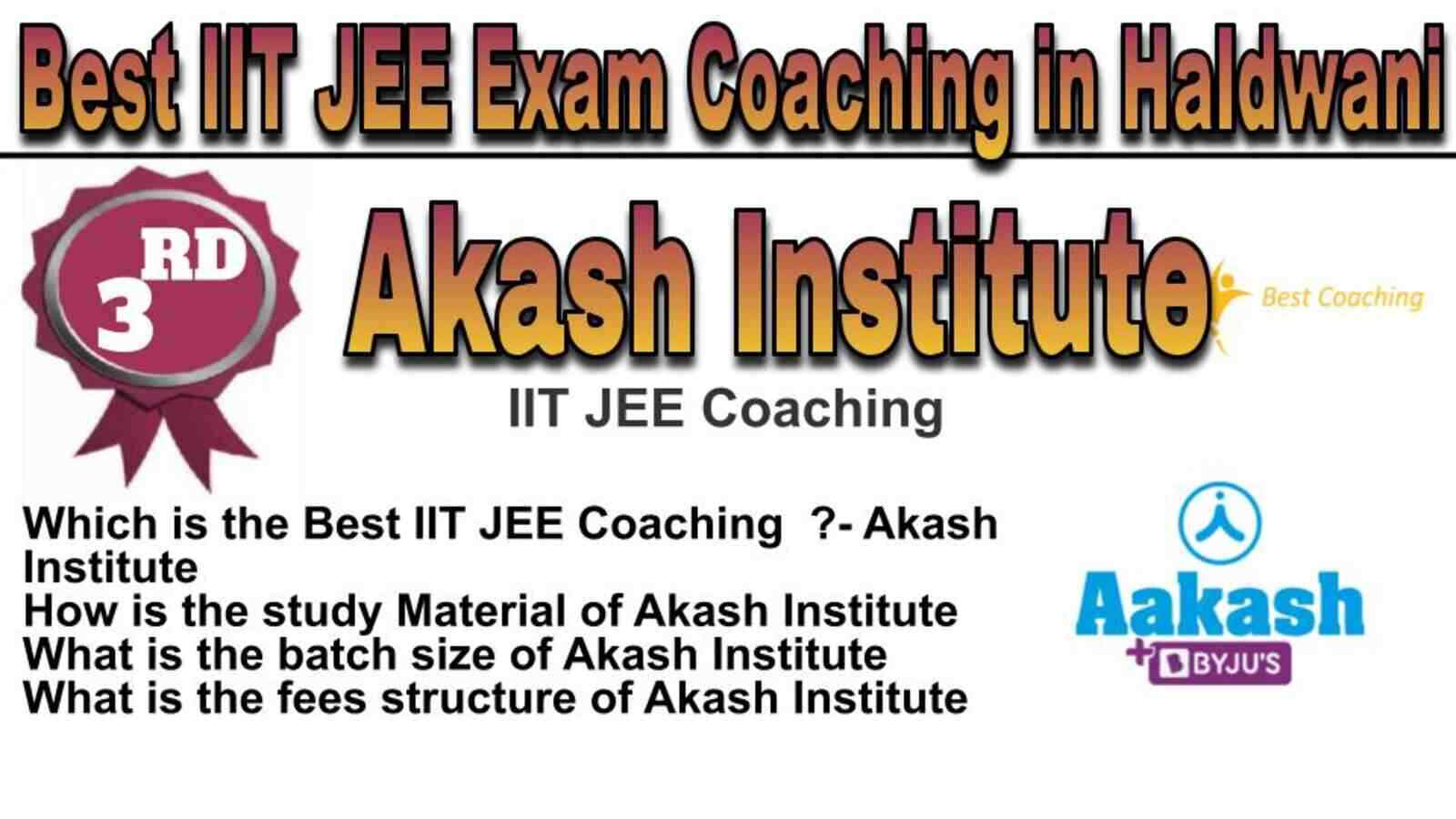 Rank 3 Best IIT JEE Coaching in Haldwani