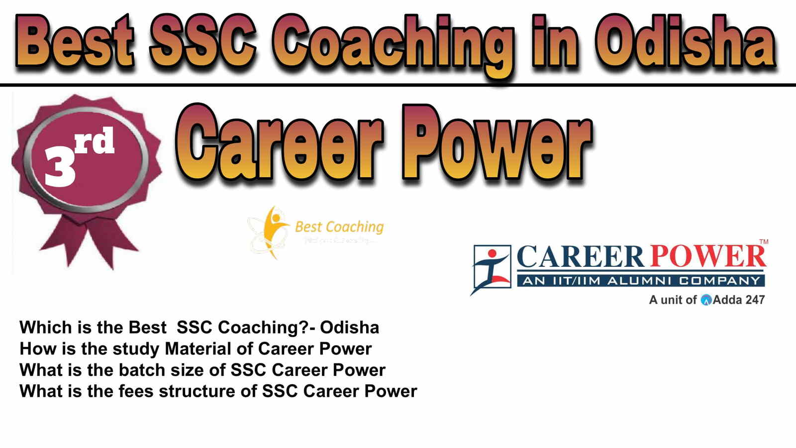 Rank 3 Best SSC Coaching in Odisha