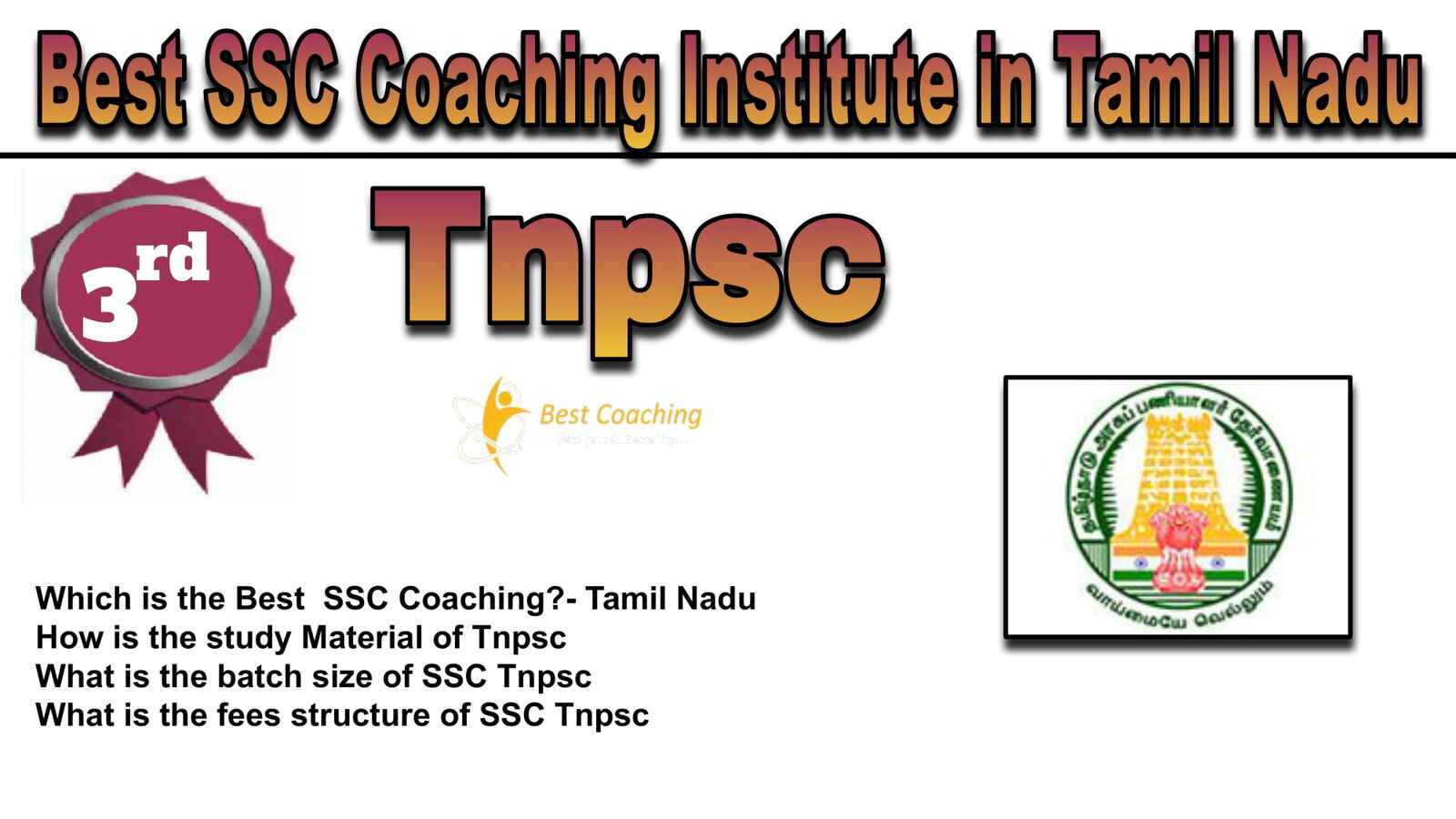 Rank 3 Best SSC Coaching in Tamil Nadu