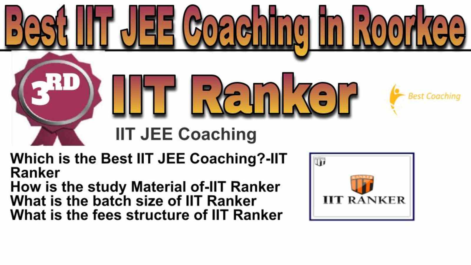 Rank 3 best IIT JEE coaching in Roorkee
