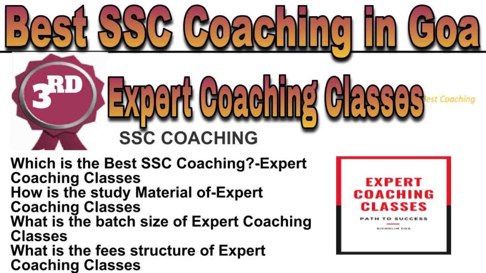 Rank 3 best SSC coaching in Goa