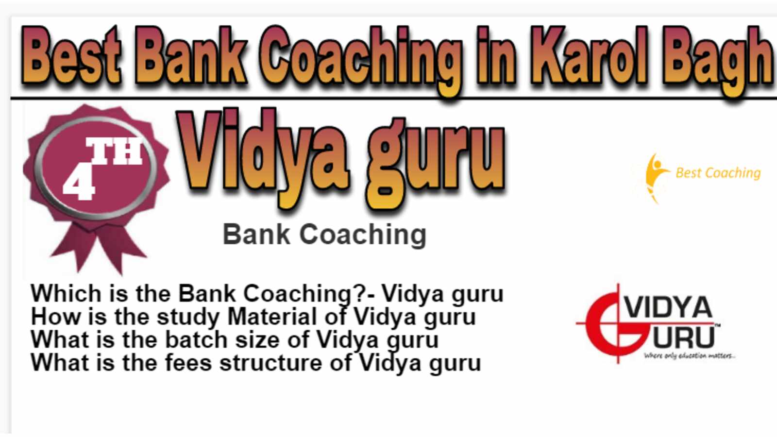 Rank 4 Best Bank Coaching in karol Bagh