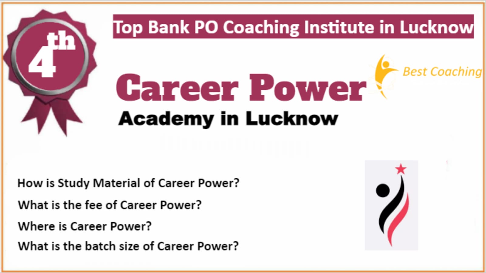 Rank 4 Best Bank PO Coaching in Lucknow