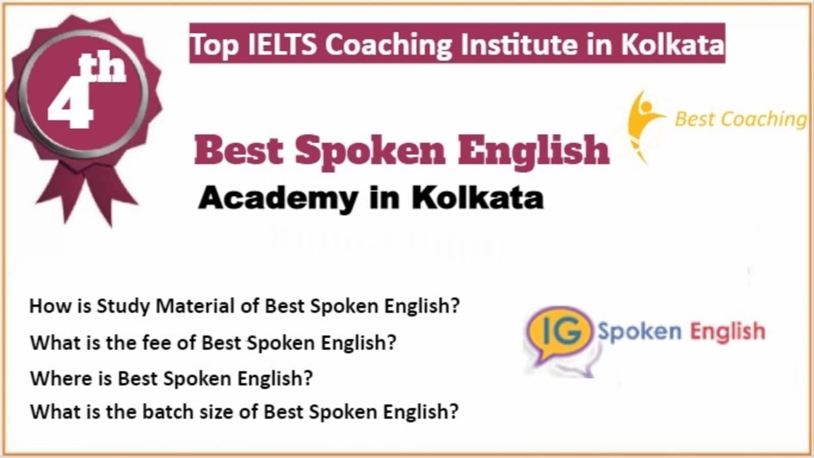 Rank 4 Best IELTS Coaching in Kolkata