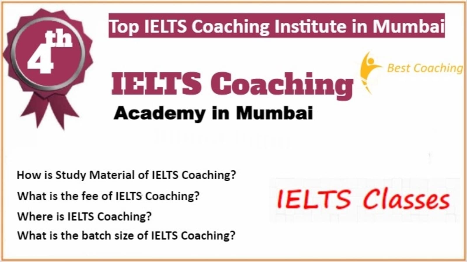 Rank 4 Best IELTS Coaching in Mumbai