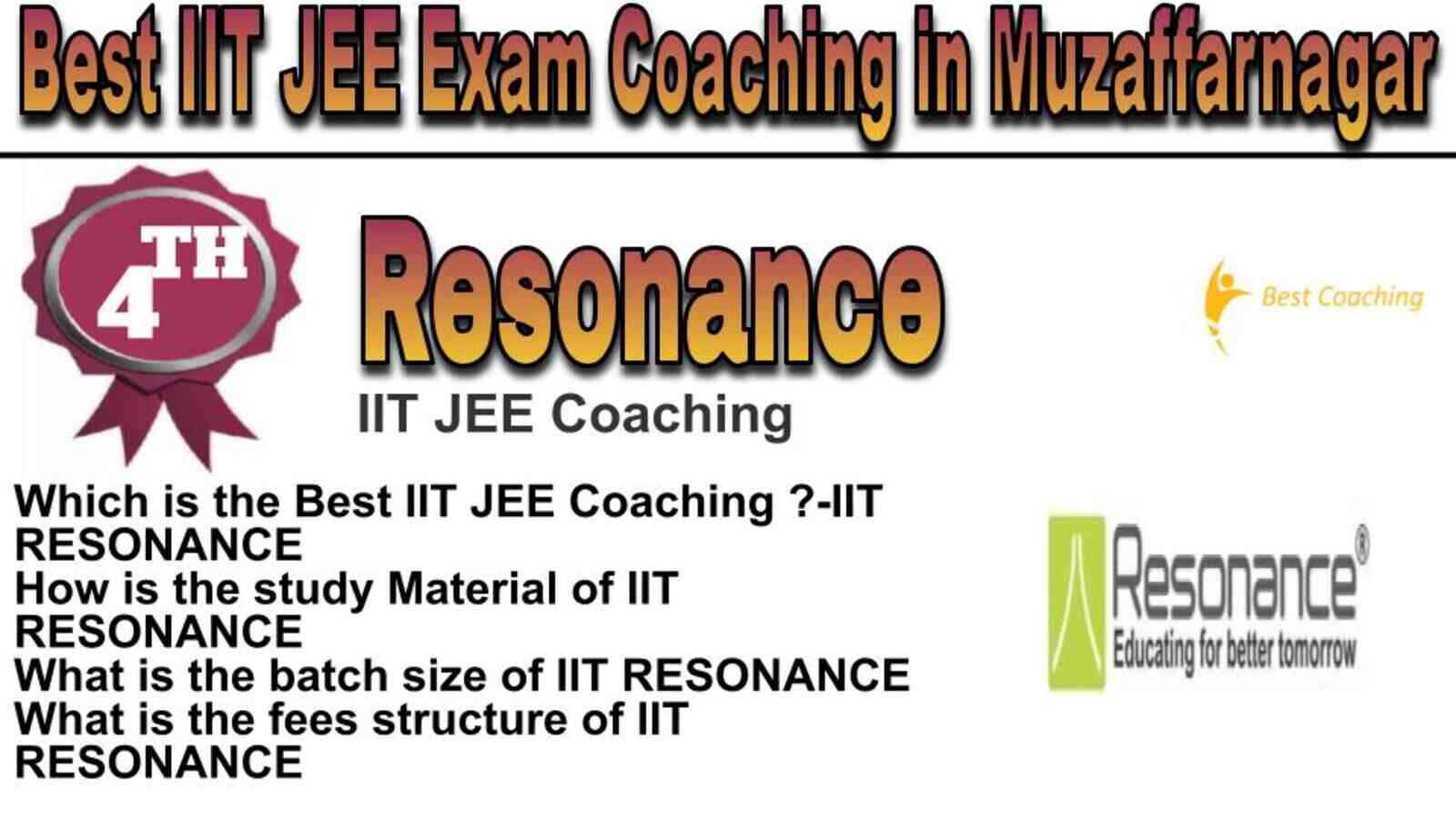 Rank 4 Best IIT JEE Coaching in Muzaffarnagar