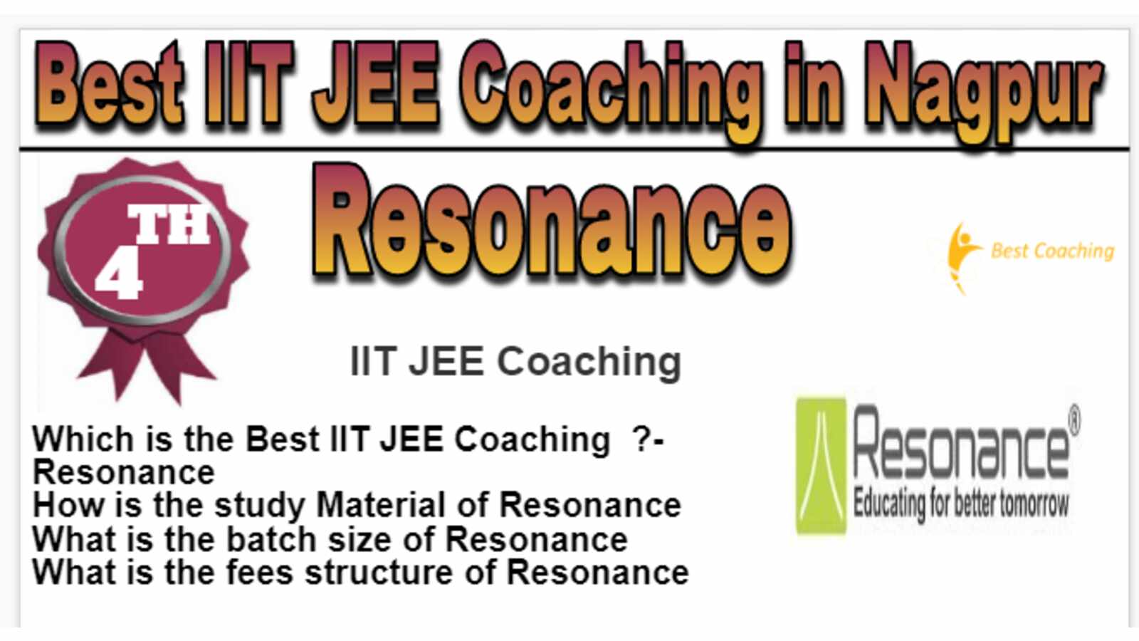 Rank 4 Best IIT JEE Coaching in Nagpur