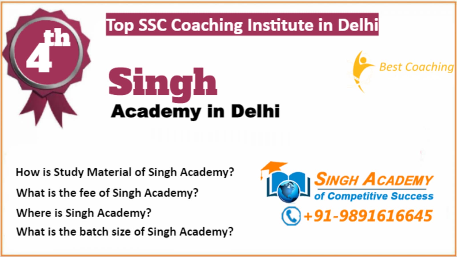 Rank 4 Best SSC Coaching In Delhi