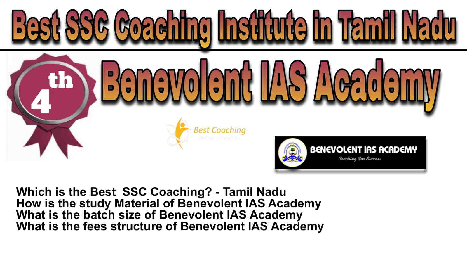 Rank 4 Best SSC Coaching in Tamil Nadu