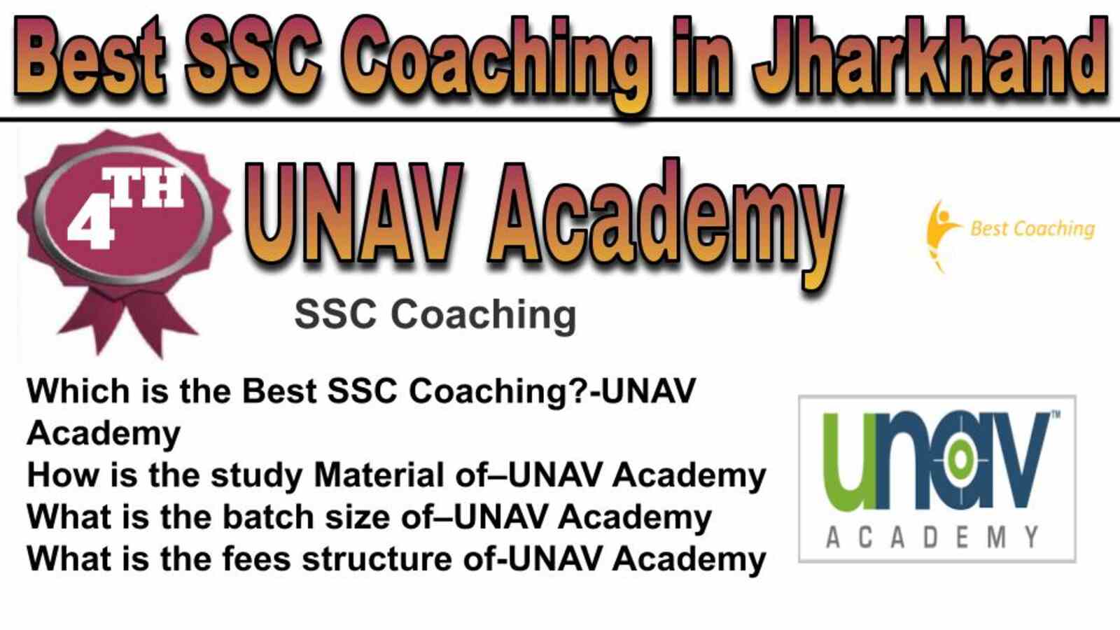 Rank 4 best SSC coaching in Jharkhand