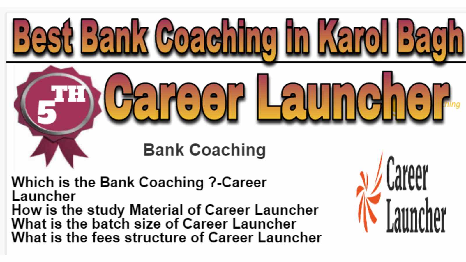 Rank 5 Best Bank Coaching in karol Bagh