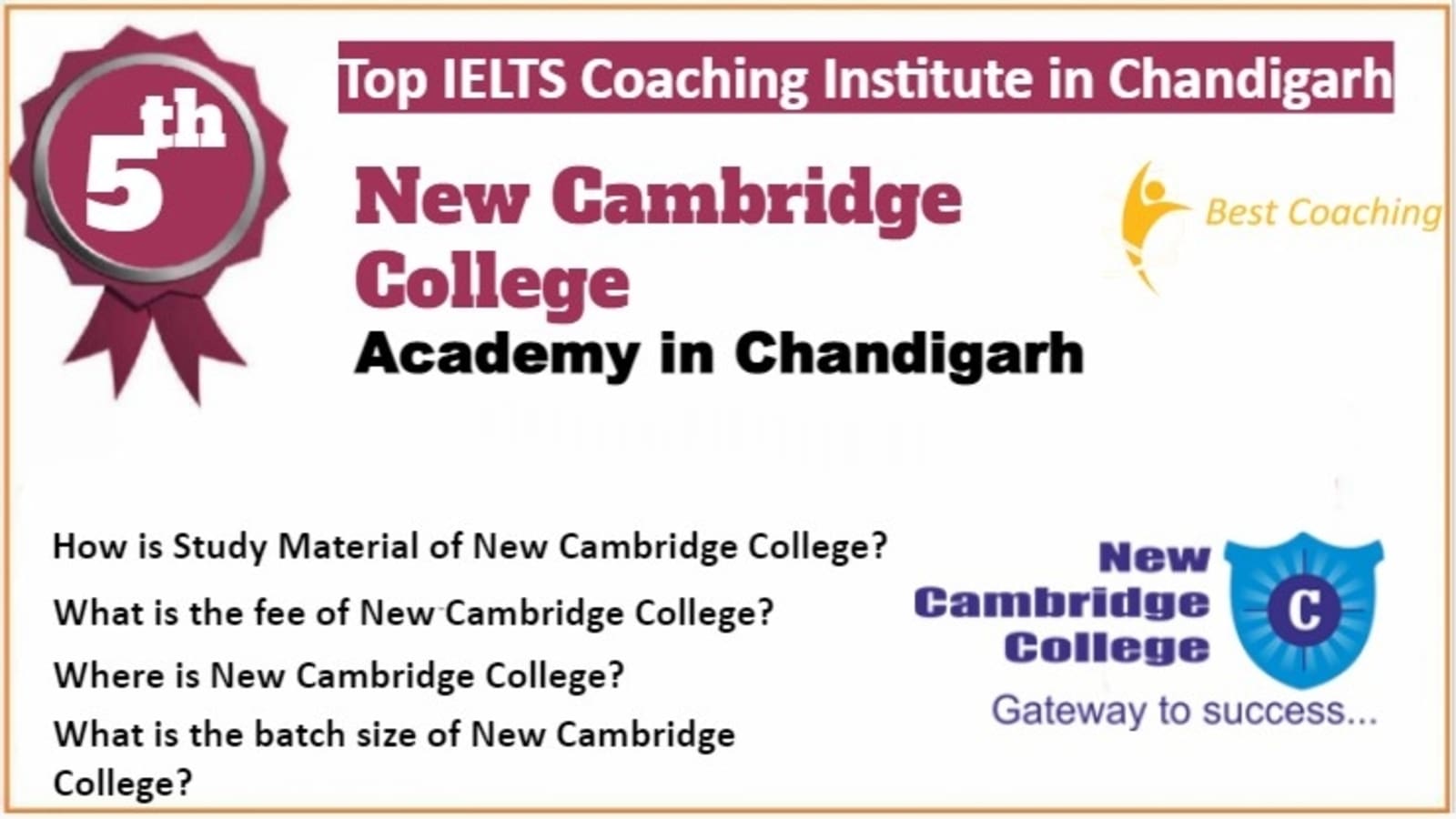 Rank 5 Best IELTS Coaching in Chandigarh