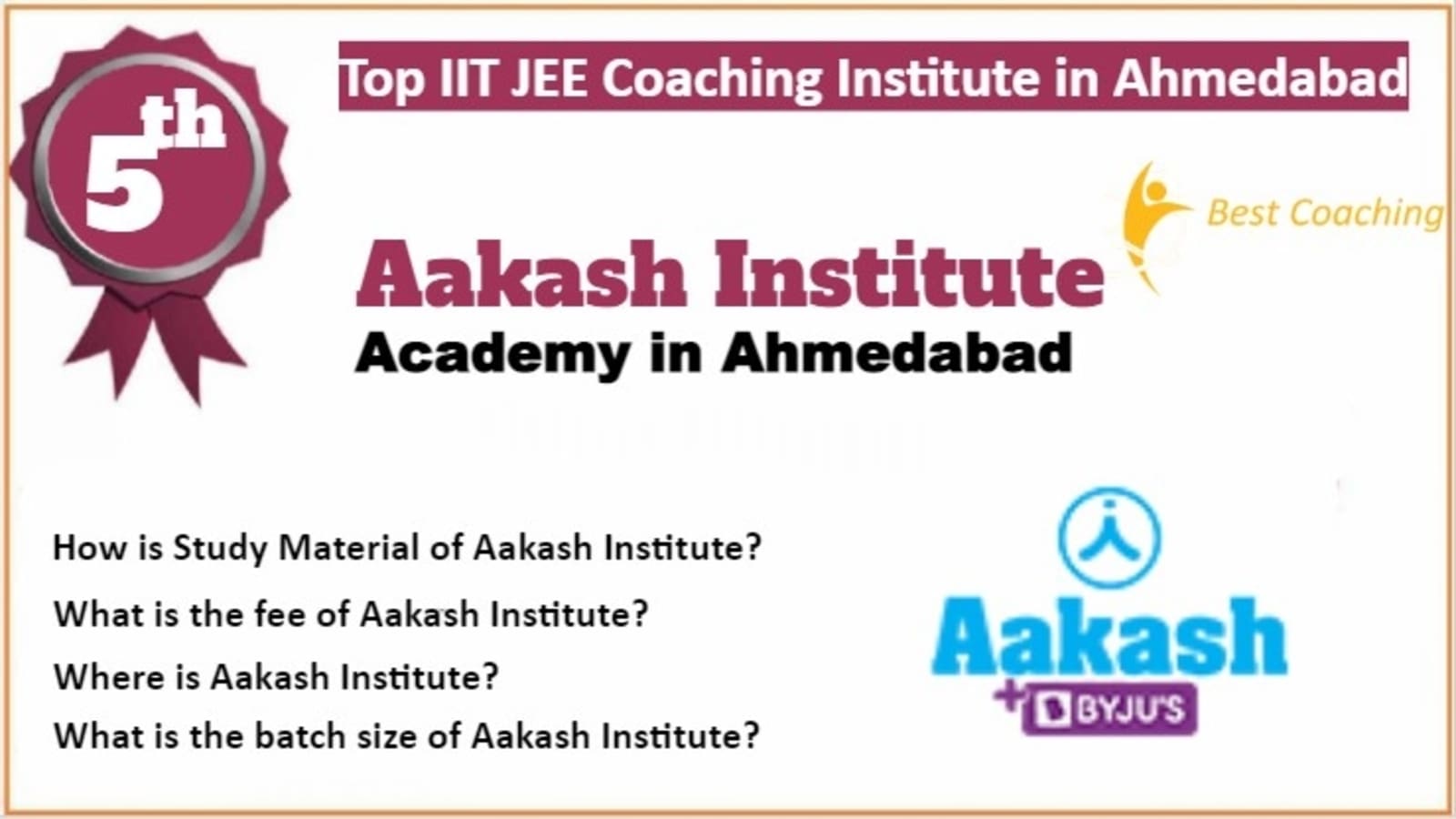 Rank 5 Best IIT JEE Coaching in Ahmedabad