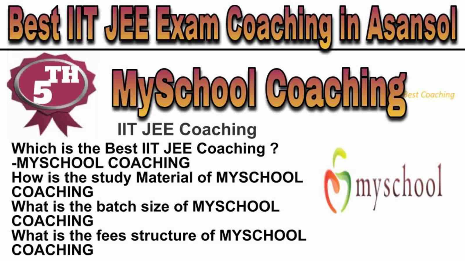 Rank 5 Best IIT JEE Coaching in Asansol