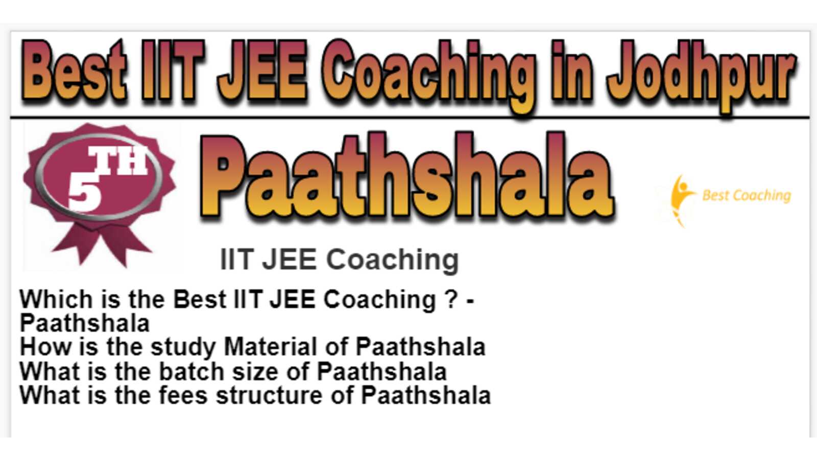Rank 5 Best IIT JEE Coaching in Jodhpur