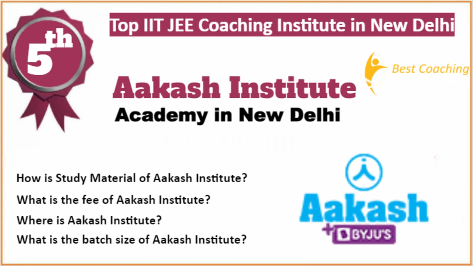 Rank 5 Best IIT JEE Coaching in New Delhi