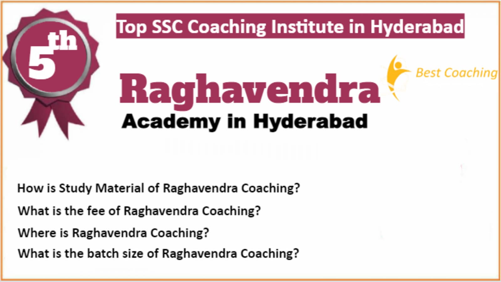 Rank 5 Best SSC Coaching In Hyderabad