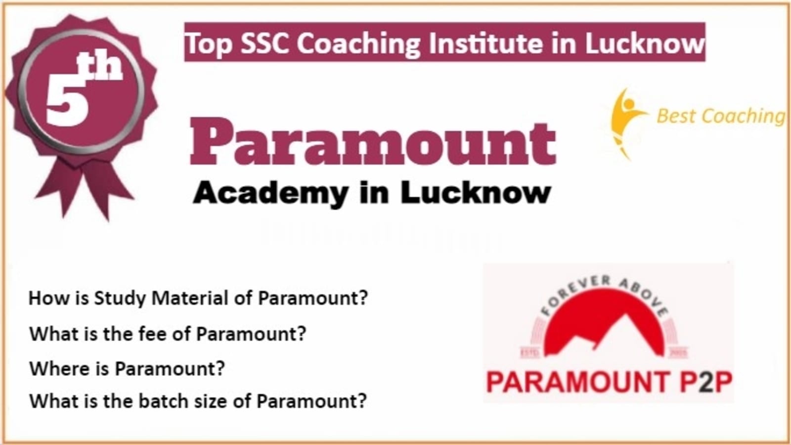 Rank 5 Best SSC Coaching in Lucknow