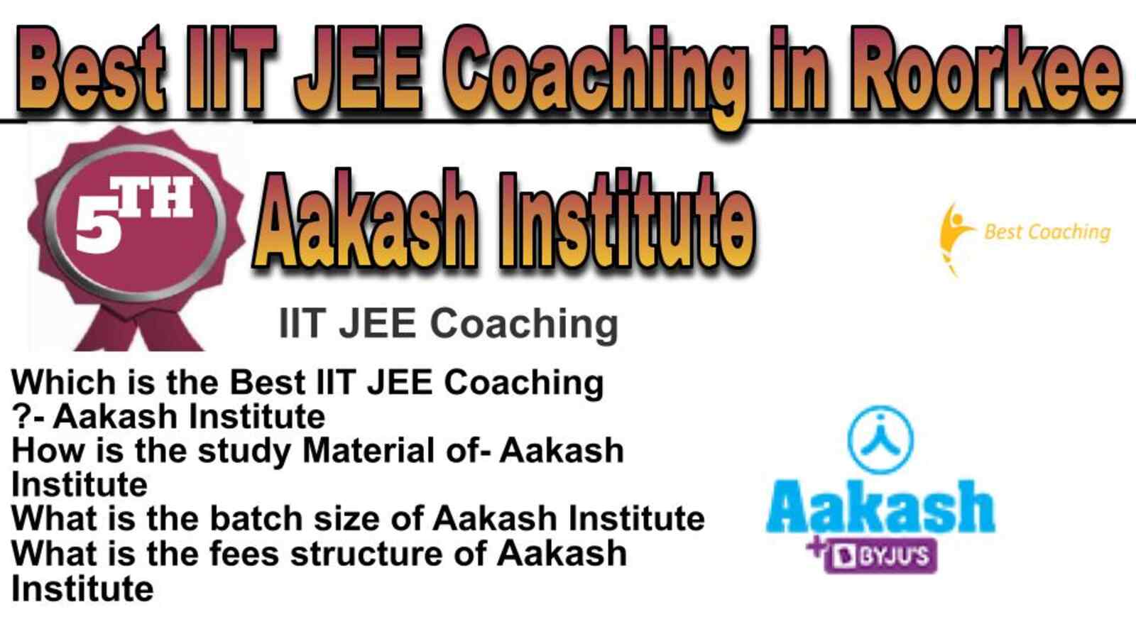 Rank 5 best IIT JEE coaching in Roorkee