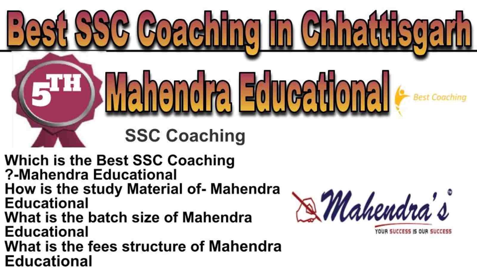 Rank 5 best SSC coaching in Chhattisgarh
