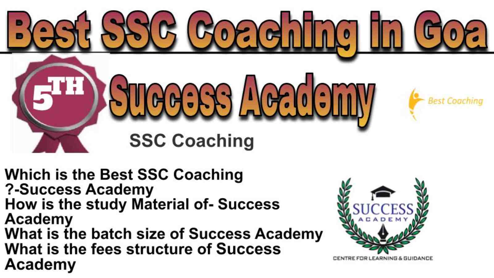 Rank 5 best SSC coaching in Goa