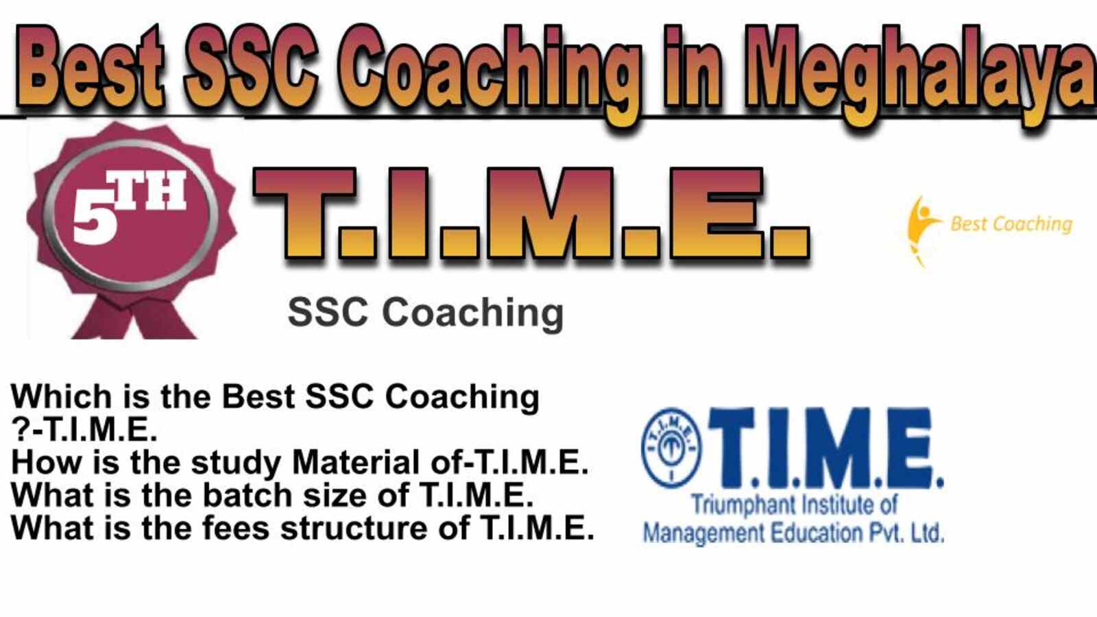 Rank 5 best SSC coaching in Meghalaya