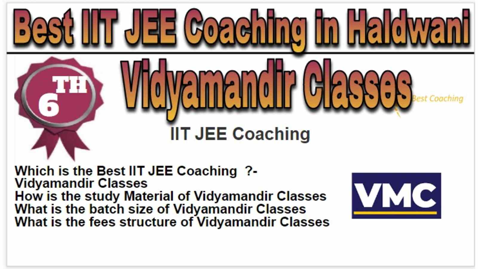 Rank 6 Best IIT JEE Coaching in Haldwani