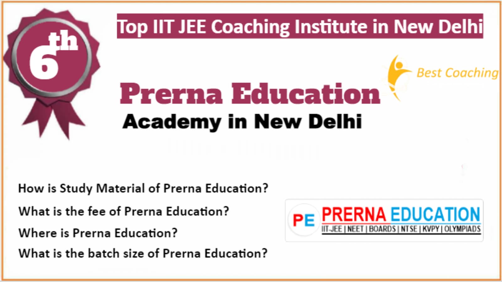 Rank 6 Best IIT JEE Coaching in New Delhi